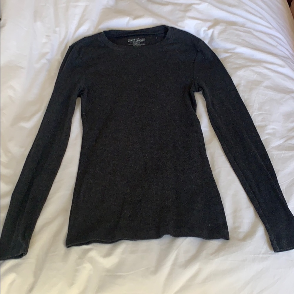 Dark gray cotton long sleeve